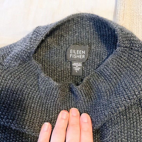 Eileen Fisher Wool Funnel Neck Sweater - Picture 3 of 4